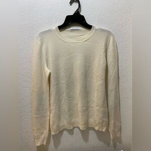Hadleigh’s Cardigan crewneck knit 100% cashmere gray off white size 46